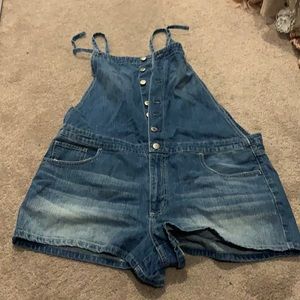 American Eagle Jean Short Romper